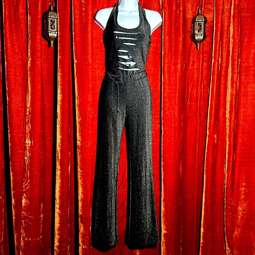 90s era vintage pinup catsuit. 70s,80s inspired Glitter gogo club fit.FIT SM-MED